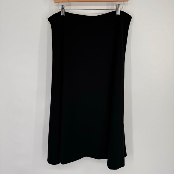 Calvin Klein Womens Black A-Line skirt Size 14 career knee length - Picture 9 of 9